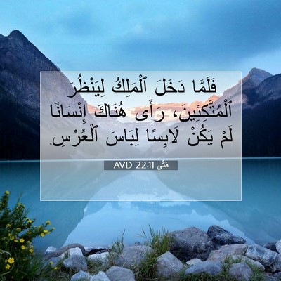 Picture 07 - مَتَّى 22:11 AVD - فَلَمَّا دَخَلَ ٱلْمَلِكُ - Bible Verse Picture