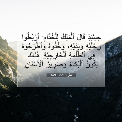 Picture 07 - مَتَّى 22:13 AVD - حِينَئِذٍ قَالَ ٱلْمَلِكُ - Bible Verse Picture