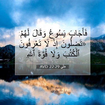 Picture 07 - مَتَّى 22:29 AVD - فَأَجَابَ يَسُوعُ وَقَالَ - Bible Verse Picture