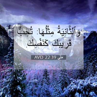 Picture 07 - مَتَّى 22:39 AVD - وَٱلثَّانِيَةُ مِثْلُهَا: - Bible Verse Picture