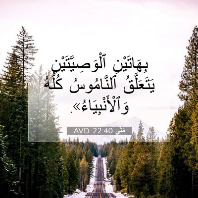 Picture 07 - مَتَّى 22:40 AVD - بِهَاتَيْنِ - Bible Verse Picture