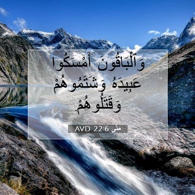 Picture 07 - مَتَّى 22:6 AVD - وَٱلْبَاقُونَ أَمْسَكُوا - Bible Verse Picture