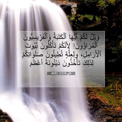 Picture 07 - مَتَّى 23:14 AVD - وَيْلٌ لَكُمْ أَيُّهَا - Bible Verse Picture