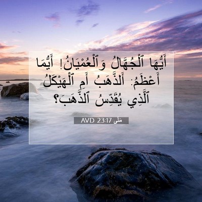 Picture 07 - مَتَّى 23:17 AVD - أَيُّهَا ٱلْجُهَّالُ - Bible Verse Picture