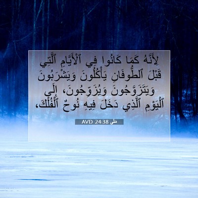 Picture 07 - مَتَّى 24:38 AVD - لِأَنَّهُ كَمَا كَانُوا - Bible Verse Picture