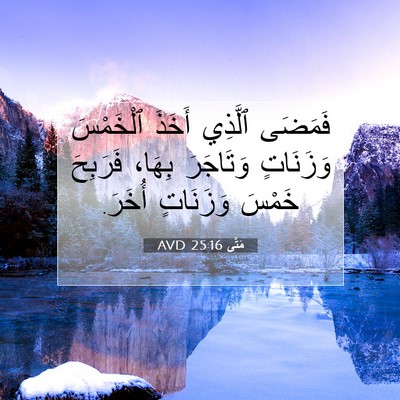 Picture 07 - مَتَّى 25:16 AVD - فَمَضَى ٱلَّذِي أَخَذَ - Bible Verse Picture