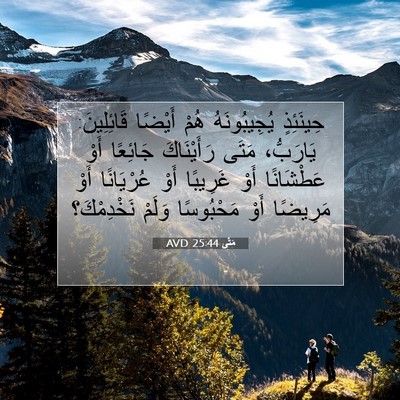 Picture 07 - مَتَّى 25:44 AVD - حِينَئِذٍ يُجِيبُونَهُ - Bible Verse Picture