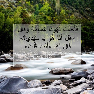 Picture 07 - مَتَّى 26:25 AVD - فَأَجَابَ يَهُوذَا - Bible Verse Picture