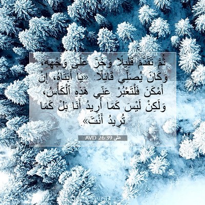 Picture 07 - مَتَّى 26:39 AVD - ثُمَّ تَقَدَّمَ قَلِيلًا - Bible Verse Picture