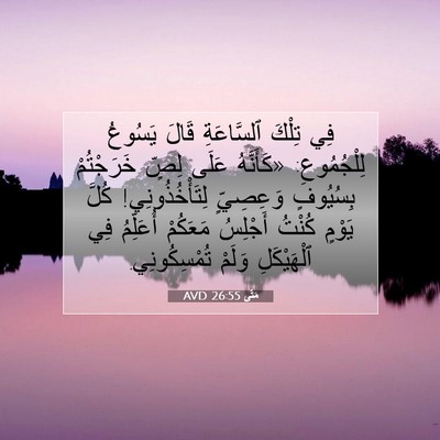 Picture 07 - مَتَّى 26:55 AVD - فِي تِلْكَ ٱلسَّاعَةِ - Bible Verse Picture