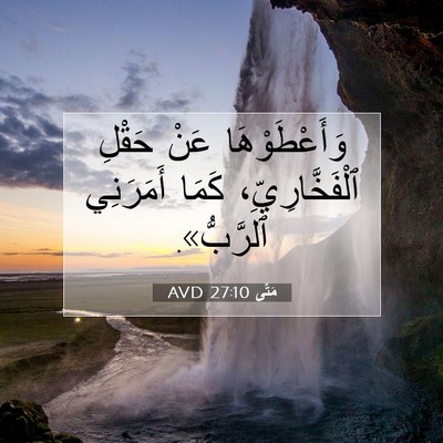 Picture 07 - مَتَّى 27:10 AVD - وَأَعْطَوْهَا عَنْ حَقْلِ - Bible Verse Picture