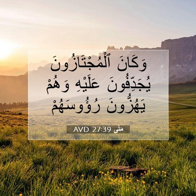 Picture 07 - مَتَّى 27:39 AVD - وَكَانَ ٱلْمُجْتَازُونَ - Bible Verse Picture