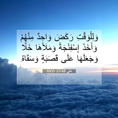 Picture 07 - مَتَّى 27:48 AVD - وَلِلْوَقْتِ رَكَضَ - Bible Verse Picture