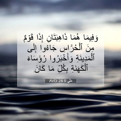 Picture 07 - مَتَّى 28:11 AVD - وَفِيمَا هُمَا - Bible Verse Picture