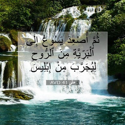 Picture 07 - مَتَّى 4:1 AVD - ثُمَّ أُصْعِدَ يَسُوعُ - Bible Verse Picture
