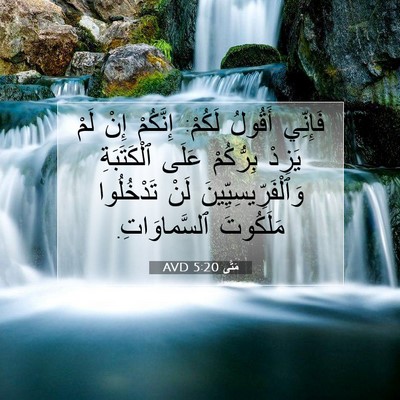 Picture 07 - مَتَّى 5:20 AVD - فَإِنِّي أَقُولُ لَكُمْ: - Bible Verse Picture
