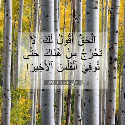 Picture 07 - مَتَّى 5:26 AVD - اَلْحَقَّ أَقُولُ لَكَ: - Bible Verse Picture