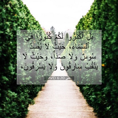 Picture 07 - مَتَّى 6:20 AVD - بَلِ ٱكْنِزُوا لَكُمْ - Bible Verse Picture
