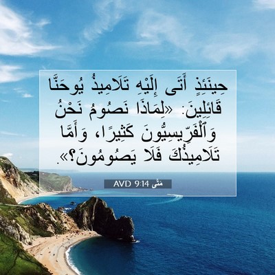 Picture 07 - مَتَّى 9:14 AVD - حِينَئِذٍ أَتَى إِلَيْهِ - Bible Verse Picture