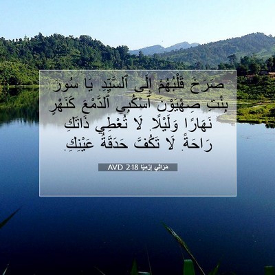 Picture 07 - مَرَاثِي إِرْمِيَا 2:18 AVD - صَرَخَ قَلْبُهُمْ إِلَى - Bible Verse Picture