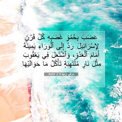 Picture 07 - مَرَاثِي إِرْمِيَا 2:3 AVD - عَضَبَ بِحُمُوِّ غَضَبِهِ - Bible Verse Picture