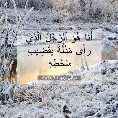 Picture 07 - مَرَاثِي إِرْمِيَا 3:1 AVD - أَنَا هُوَ ٱلرَّجُلُ - Bible Verse Picture