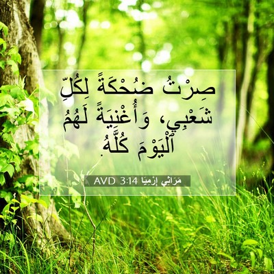Picture 07 - مَرَاثِي إِرْمِيَا 3:14 AVD - صِرْتُ ضُحْكَةً لِكُلِّ - Bible Verse Picture