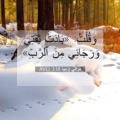Picture 07 - مَرَاثِي إِرْمِيَا 3:18 AVD - وَقُلْتُ: «بَادَتْ ثِقَتِي - Bible Verse Picture