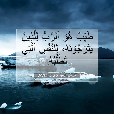Picture 07 - مَرَاثِي إِرْمِيَا 3:25 AVD - طَيِّبٌ هُوَ ٱلرَّبُّ - Bible Verse Picture