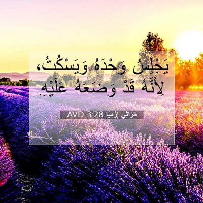 Picture 07 - مَرَاثِي إِرْمِيَا 3:28 AVD - يَجْلِسُ وَحْدَهُ - Bible Verse Picture