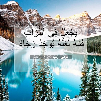 Picture 07 - مَرَاثِي إِرْمِيَا 3:29 AVD - يَجْعَلُ فِي ٱلتُّرَابِ - Bible Verse Picture
