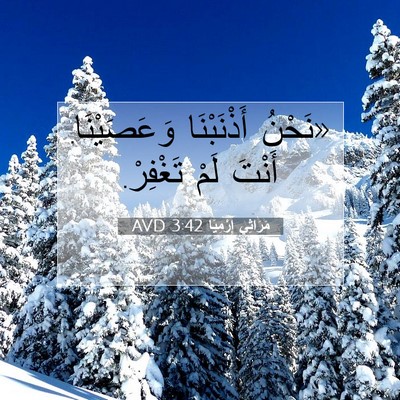 Picture 07 - مَرَاثِي إِرْمِيَا 3:42 AVD - «نَحْنُ أَذْنَبْنَا - Bible Verse Picture