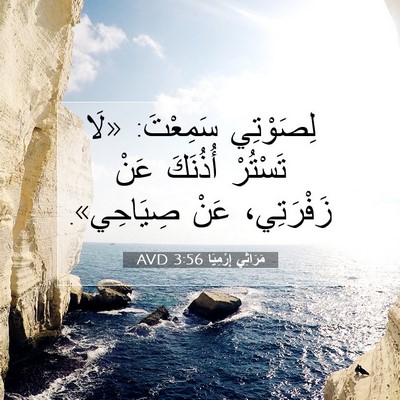 Picture 07 - مَرَاثِي إِرْمِيَا 3:56 AVD - لِصَوْتِي سَمِعْتَ: «لَا - Bible Verse Picture