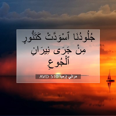 Picture 07 - مَرَاثِي إِرْمِيَا 5:10 AVD - جُلُودُنَا ٱسْوَدَّتْ - Bible Verse Picture
