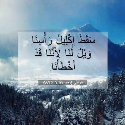 Picture 07 - مَرَاثِي إِرْمِيَا 5:16 AVD - سَقَطَ إِكْلِيلُ - Bible Verse Picture