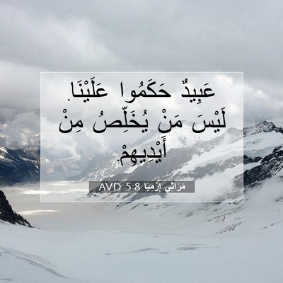 Picture 07 - مَرَاثِي إِرْمِيَا 5:8 AVD - عَبِيدٌ حَكَمُوا - Bible Verse Picture