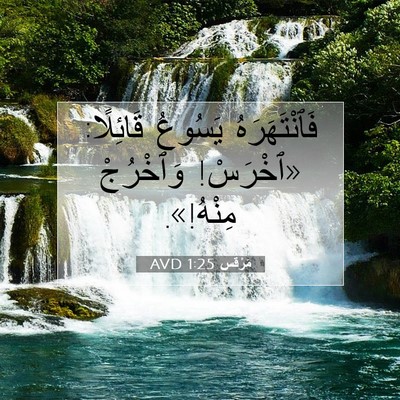 Picture 07 - مَرْقُس 1:25 AVD - فَٱنْتَهَرَهُ يَسُوعُ - Bible Verse Picture