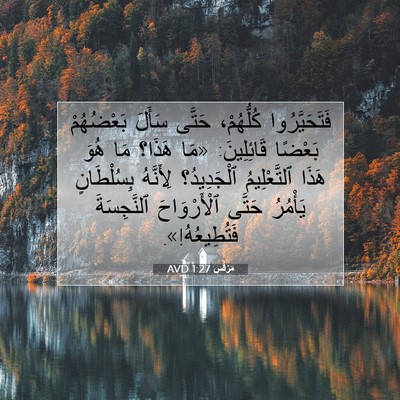 Picture 07 - مَرْقُس 1:27 AVD - فَتَحَيَّرُوا كُلُّهُمْ، - Bible Verse Picture