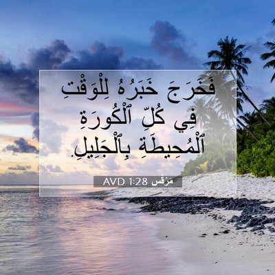 Picture 07 - مَرْقُس 1:28 AVD - فَخَرَجَ خَبَرُهُ - Bible Verse Picture
