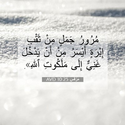 Picture 07 - مَرْقُس 10:25 AVD - مُرُورُ جَمَلٍ مِنْ ثَقْبِ - Bible Verse Picture