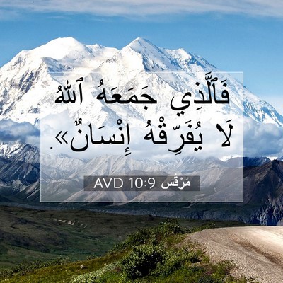 Picture 07 - مَرْقُس 10:9 AVD - فَٱلَّذِي جَمَعَهُ ٱللهُ - Bible Verse Picture
