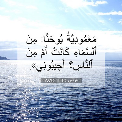 Picture 07 - مَرْقُس 11:30 AVD - مَعْمُودِيَّةُ يُوحَنَّا: - Bible Verse Picture
