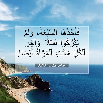 Picture 07 - مَرْقُس 12:22 AVD - فَأَخَذَهَا ٱلسَّبْعَةُ، - Bible Verse Picture