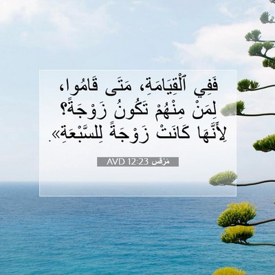 Picture 07 - مَرْقُس 12:23 AVD - فَفِي ٱلْقِيَامَةِ، مَتَى - Bible Verse Picture