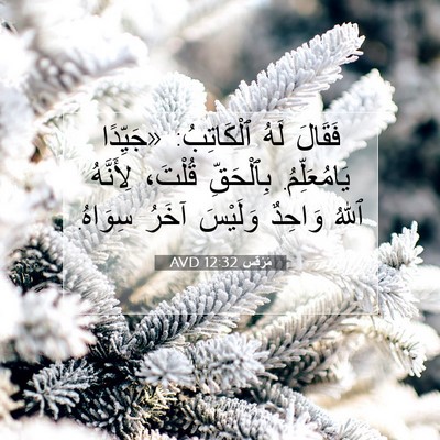 Picture 07 - مَرْقُس 12:32 AVD - فَقَالَ لَهُ ٱلْكَاتِبُ: - Bible Verse Picture