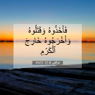 Picture 07 - مَرْقُس 12:8 AVD - فَأَخَذُوهُ وَقَتَلُوهُ - Bible Verse Picture