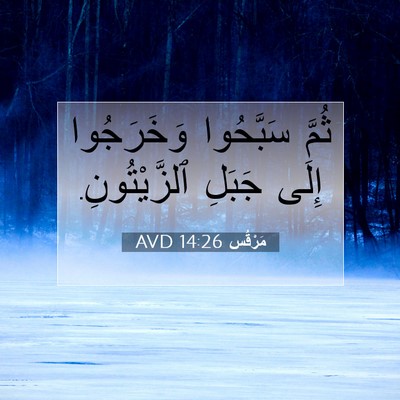 Picture 07 - مَرْقُس 14:26 AVD - ثُمَّ سَبَّحُوا - Bible Verse Picture