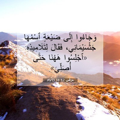 Picture 07 - مَرْقُس 14:32 AVD - وَجَاءُوا إِلَى ضَيْعَةٍ - Bible Verse Picture