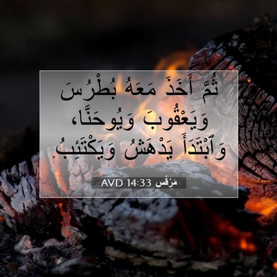 Picture 07 - مَرْقُس 14:33 AVD - ثُمَّ أَخَذَ مَعَهُ - Bible Verse Picture