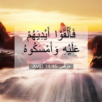 Picture 07 - مَرْقُس 14:46 AVD - فَأَلْقَوْا أَيْدِيَهُمْ - Bible Verse Picture